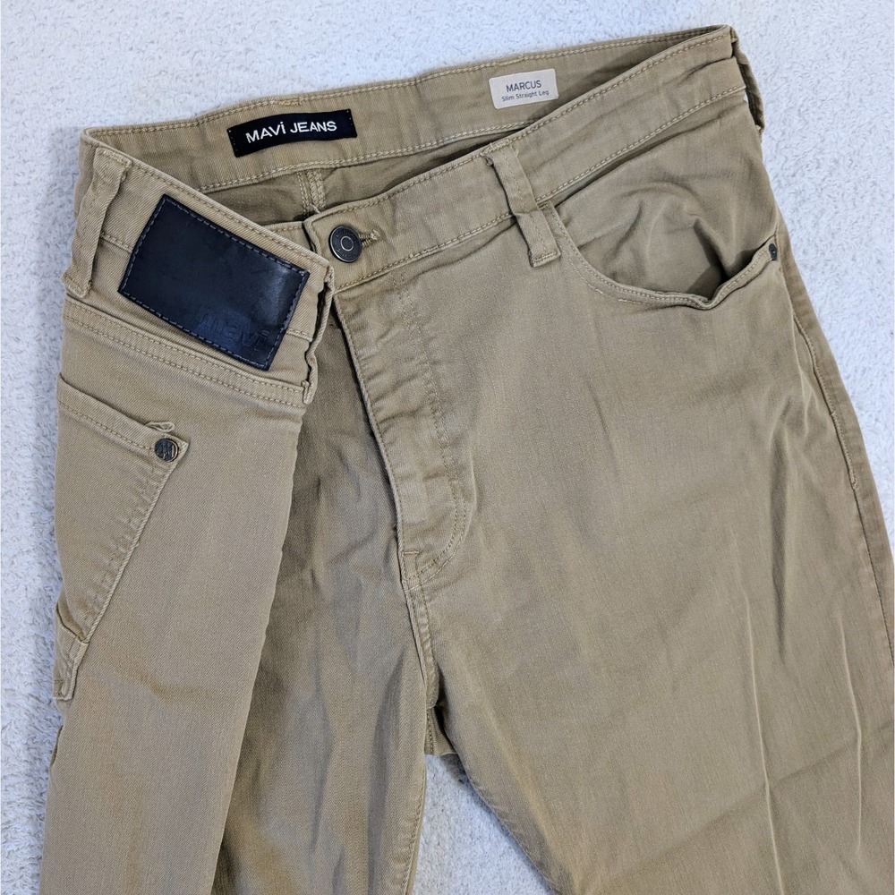 Mavi Marcus Men's Slim Straight Leg Jeans Size 40x32 Brown Stretchy Pants